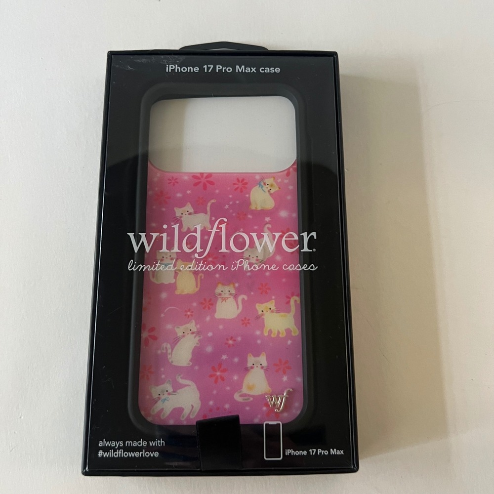 Wildflower Claire Drake Cats Kitties Pink iPhone 17 Pro Max Case NIP